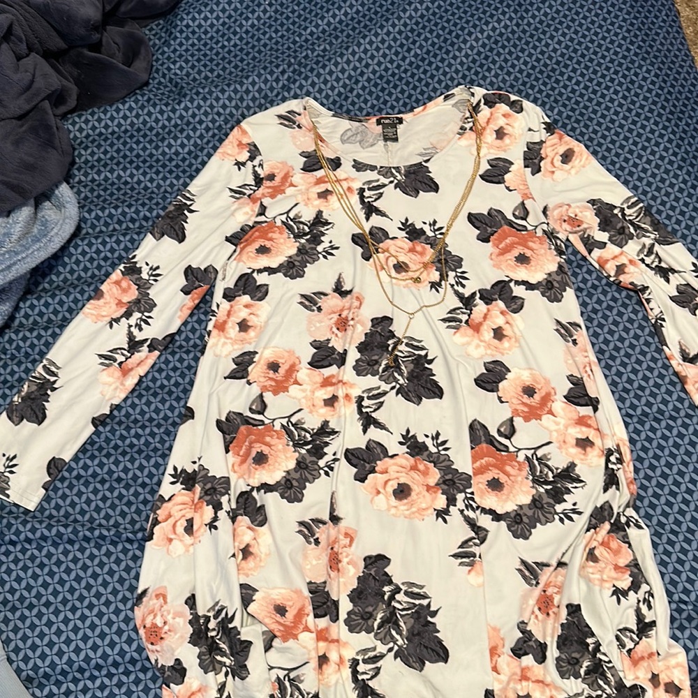 Floral long sleeve dress